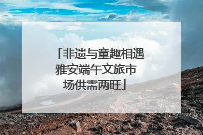 非遗与童趣相遇 雅安端午文旅市场供需两旺